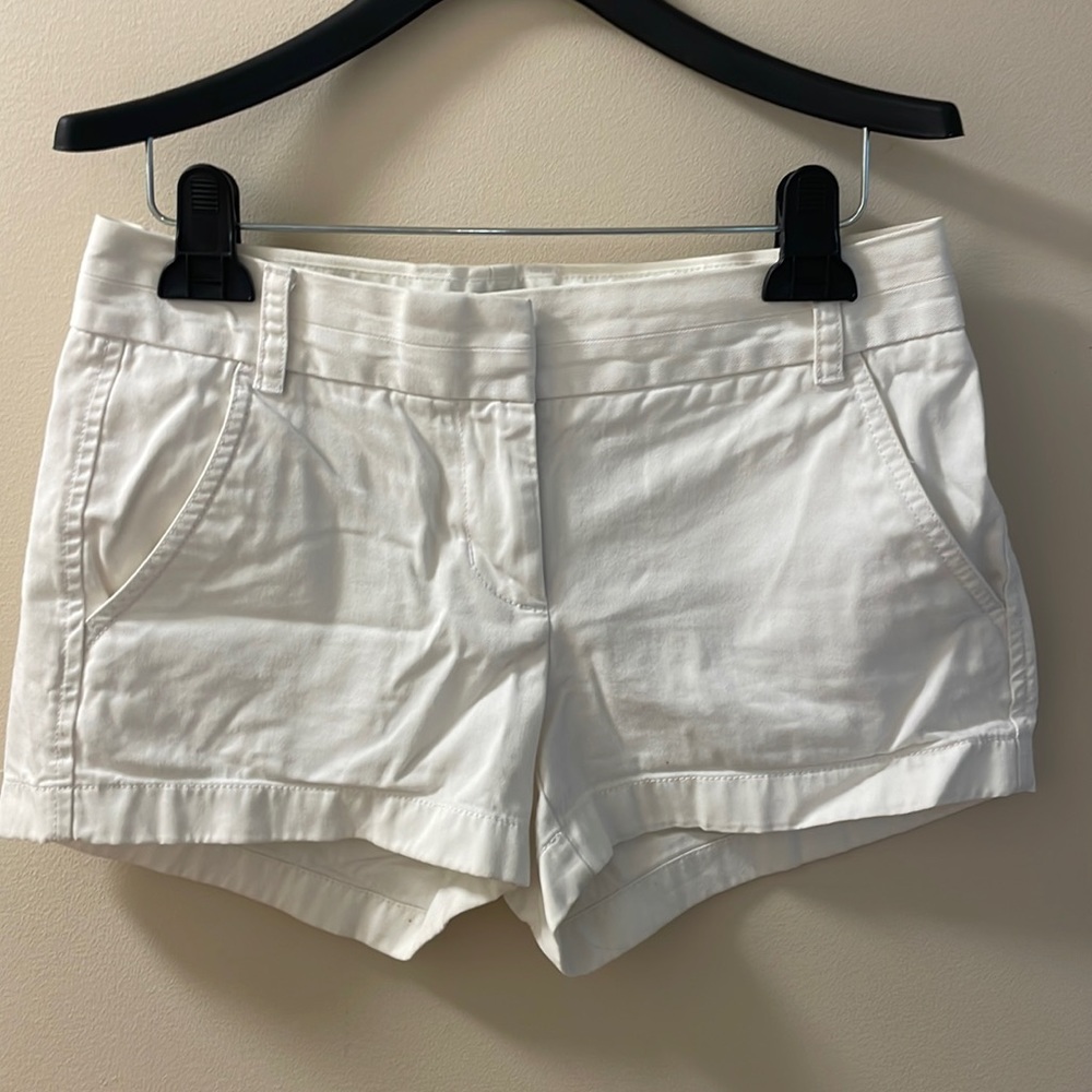 J Crew White Chino Shorts